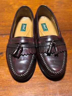 G.H. Bass & Co. Men’s Grammer Leather Loafers Burgundy Size 10 D